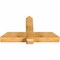 Ekena Millwork Eugene Rough Sawn Timber Gable Bracket, Western Red Cedar, 48"W x 26"H x 6"D x 6"F, 13/12 Pitch GBW048X26X0606EUG00RWR - alternate 5